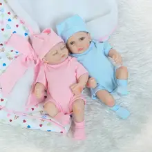 Npkколлекция, 10 дюймов, полностью силиконовые куклы для новорожденных, для близнецов, 26 см, виниловые реалистичные куклы для новорожденных девочек, игрушки для детей, boneca