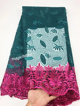 

French Net Lace Fabric 2018 Latest African Lace Fabric With Embroidery Mesh Tulle Lace Fabric High Quality Nigerian LaceCHY18127