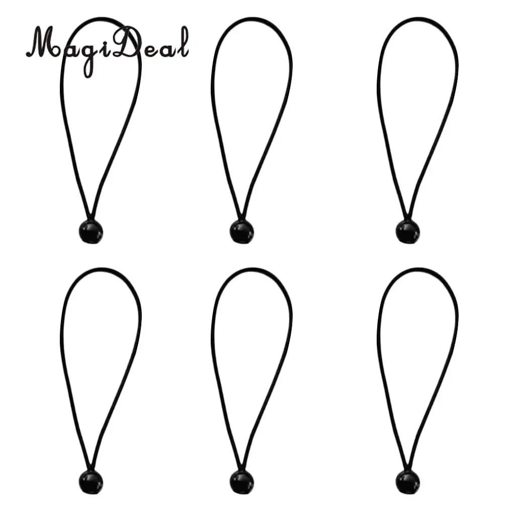 MagiDeal Hot 6Pcs 15cm 3mm Heavy Duty Elastic Ball Bungee Cord Tarp Tent Awning Fixing Tie Down Canopy Strap for Caving Climbing