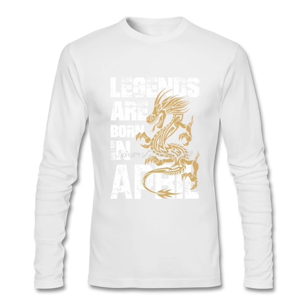 Legends Are Born in April футболка для мужчин Kpop Высокое качество пользовательские с длинным рукавом размера плюс футболки