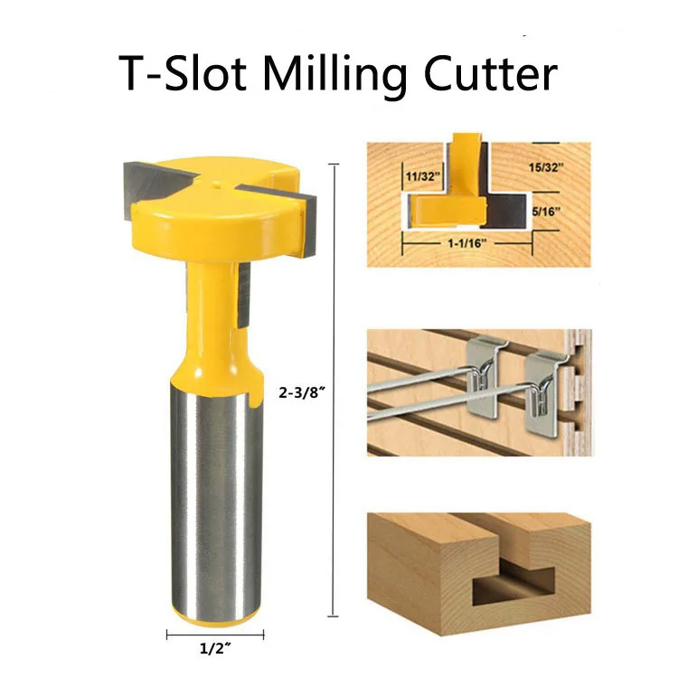 1/2 дюймов t-слот Фрезерный резак фреза стальная ручка для деревообработки архитектурная Лепка маршрутизатор фрезерный бит