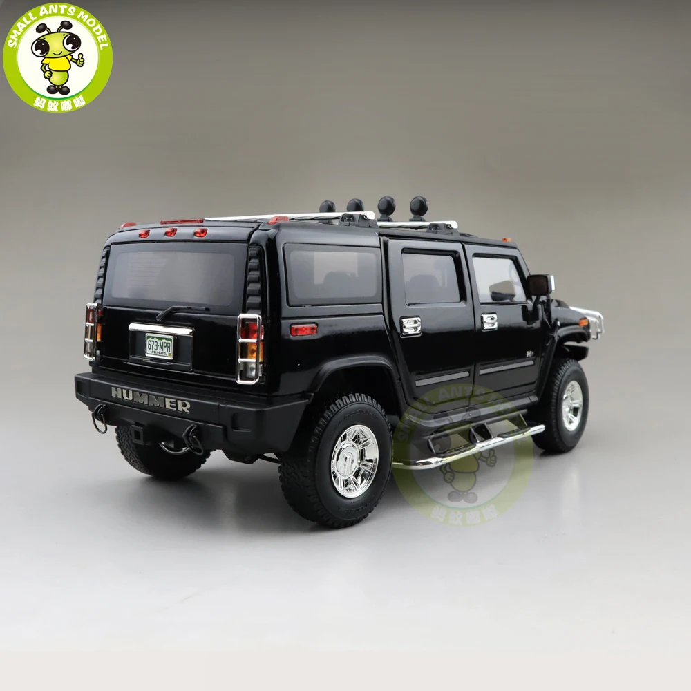 1/18 GreenLight Hummer H2 литой модельный автомобиль игрушка джип подарки для мальчиков и девочек, черные Цвет