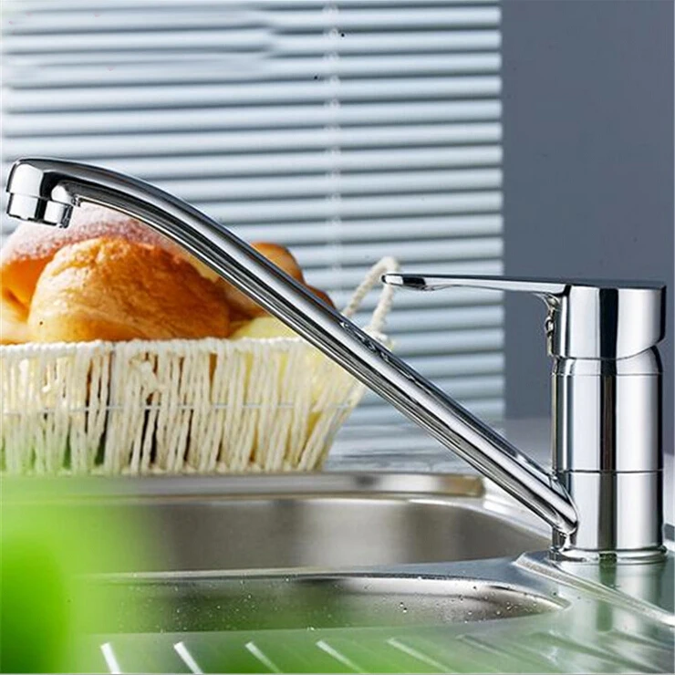 

L16200 - Luxury Deck Mounted Chrome Finish Brass Kitchen Sink Faucet