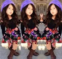 Hot Sell Kids Baby Girls Floral Dress Outfits Children Clothes 1-6Y