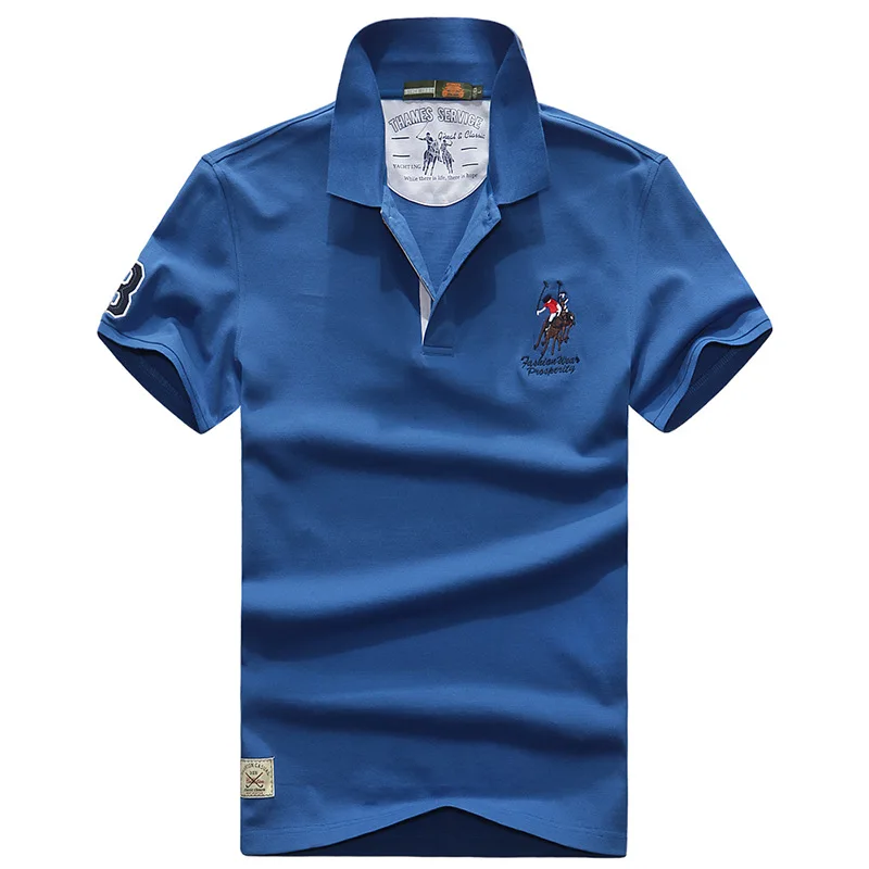 

Brand Polo Shirt Men Summer Polos para hombre Solid Color Casual Solid Embroidery Men Polo Shirt polo hombre Plus Size M-3XL