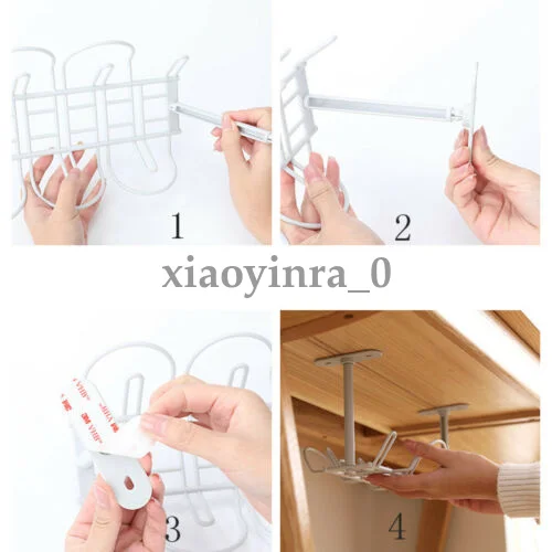 Under Desk Cable Management Tray Wire Cord Power Strip Adapter Organizer Shelf 