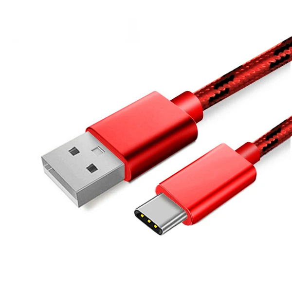 Кабель USB type C, 3 А, быстрая зарядка, USB C, кабели для мобильных телефонов samsung, Xiaomi, huawei, LG, Android, быстрое зарядное устройство, type-C, шнур для телефона - Цвет: Красный