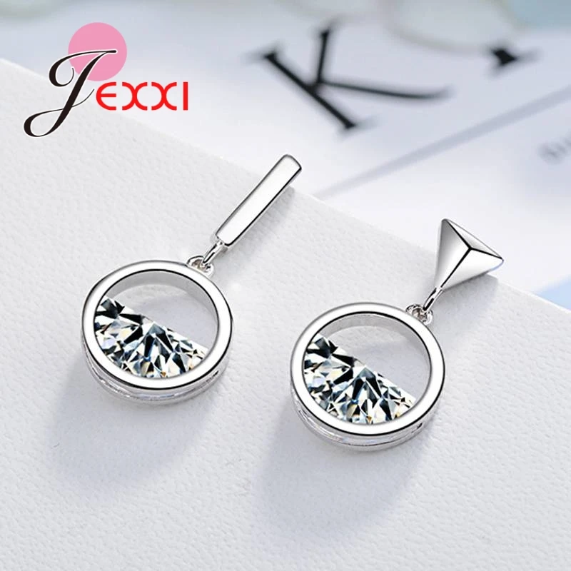 

Hot Sell Elegant Simple Style 925 Sterling Silver Earrings For Women With QUality Clear CZ Clear Spring Water Design
