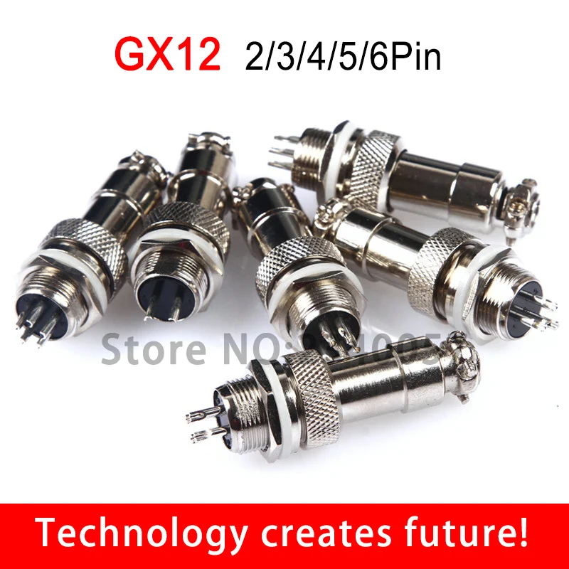 

GX12 Aviation Circular Connector 2 Pin 3pin 4pin 5pin 6pin 7pin Male Plug& Female Socket 12mm DF12 M12