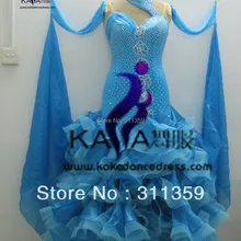 KAKA DANCE B13042, ткань из шелковой органзы, Бальное стандартное платье для танцев, платье для соревнований по танцам вальса, для женщин, девочек, танцевальное платье для бальных танцев