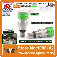 M5 0.8MM Green Fork Air Bleeder Relief Valve Motorcycle Motocross For KX125 KX250 KXF250 KXF450 CRF450 YZ125 WR250 Dirt Bike