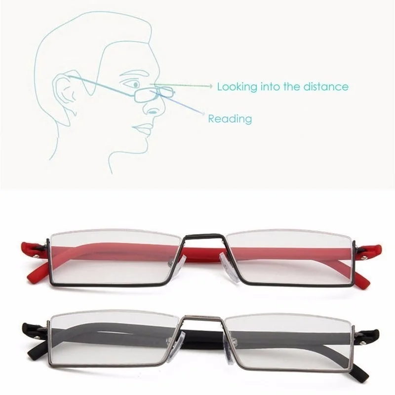Ультра легкий складной очки Мужчины TR90 половины очки для чтения Для женщин Мини дальнозоркостью очки gafas-де-lectura lesebrille