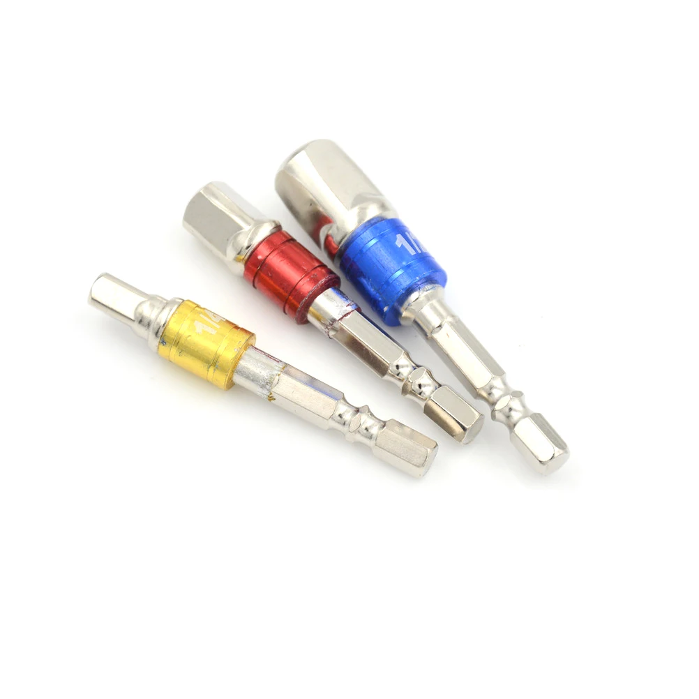 3pcs Screwdriver Bit Anti-Slip S2 Steel Electric Screw Driver Set 1/4" 3/8" 1/2" Hex Shank Single Head Power Tools