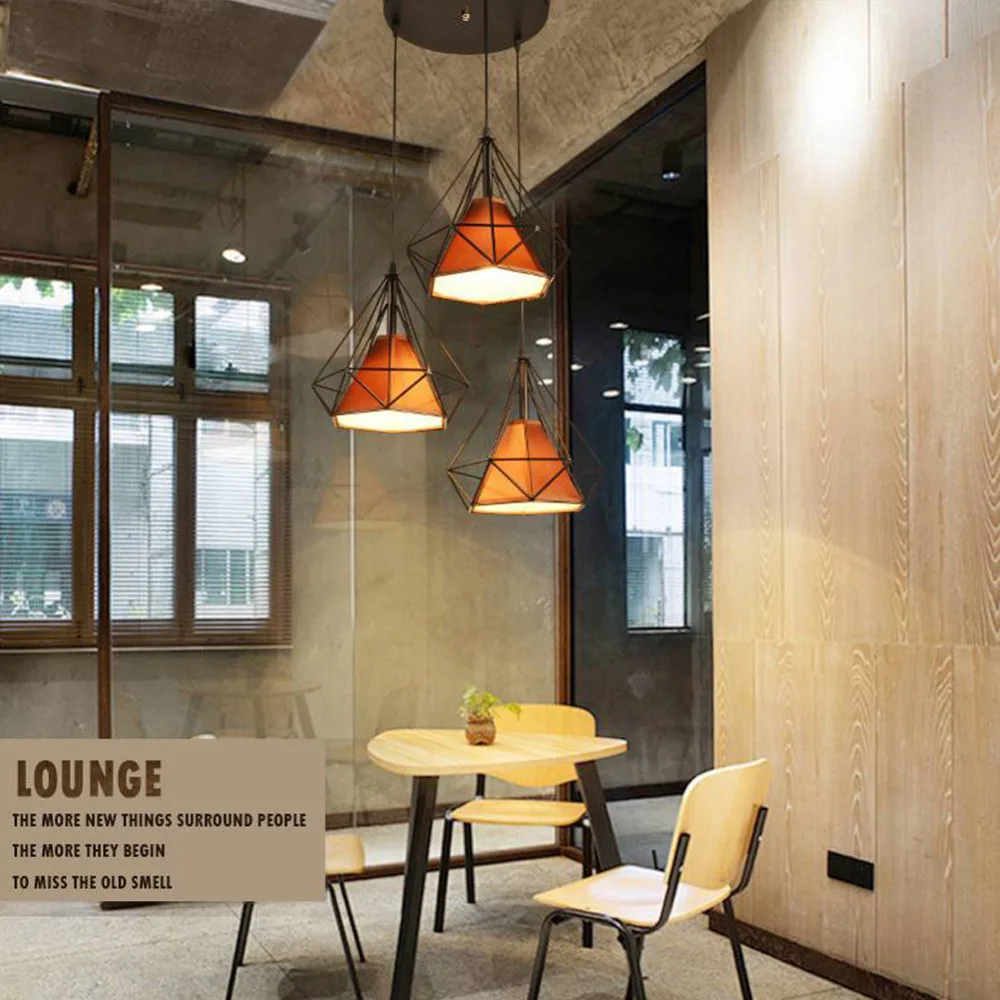 

Dikale simple adjustable ceiling restaurant decoration single head American lamp personality creative retro bird cage chandelier