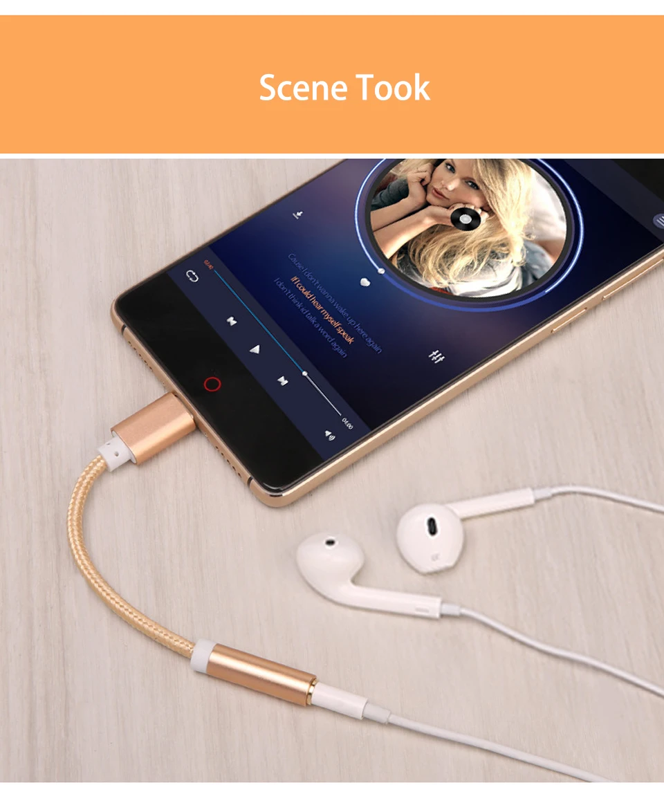 AUX Audio Cable USB Type C to 3.5 Earphone Adapter Type-C to 3.5mm Headphone Converter for xiaomi 6 Letv 2 2pro max2 Pro 3 (10)