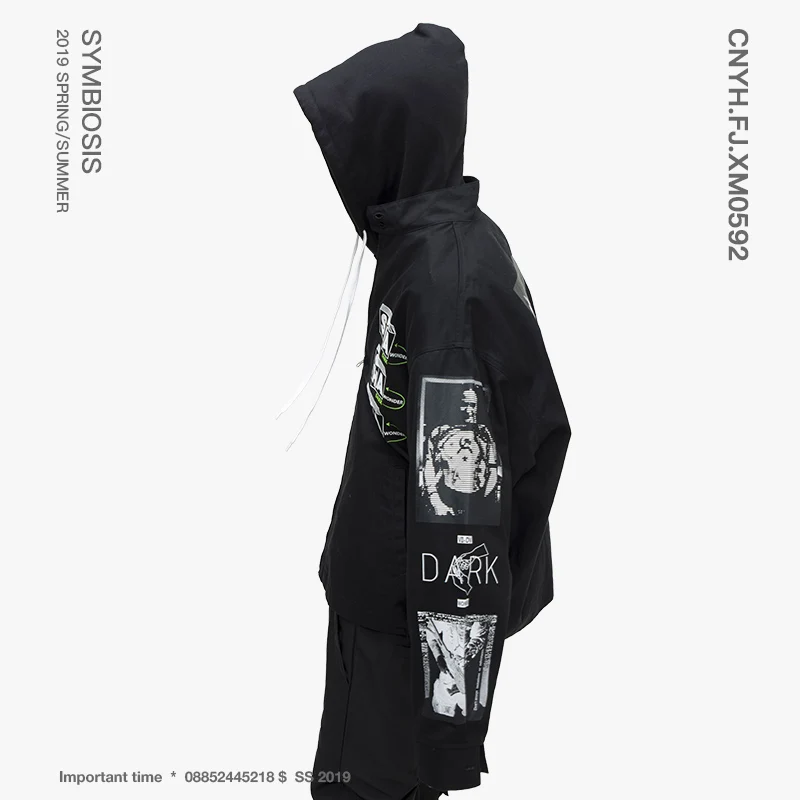 VIISHOW Men's Jackets Brand Graffiti Printed Jackets Chaqueta Hombre 2019 Streetwear Men Jackets and Coats Cardigan JC1172191