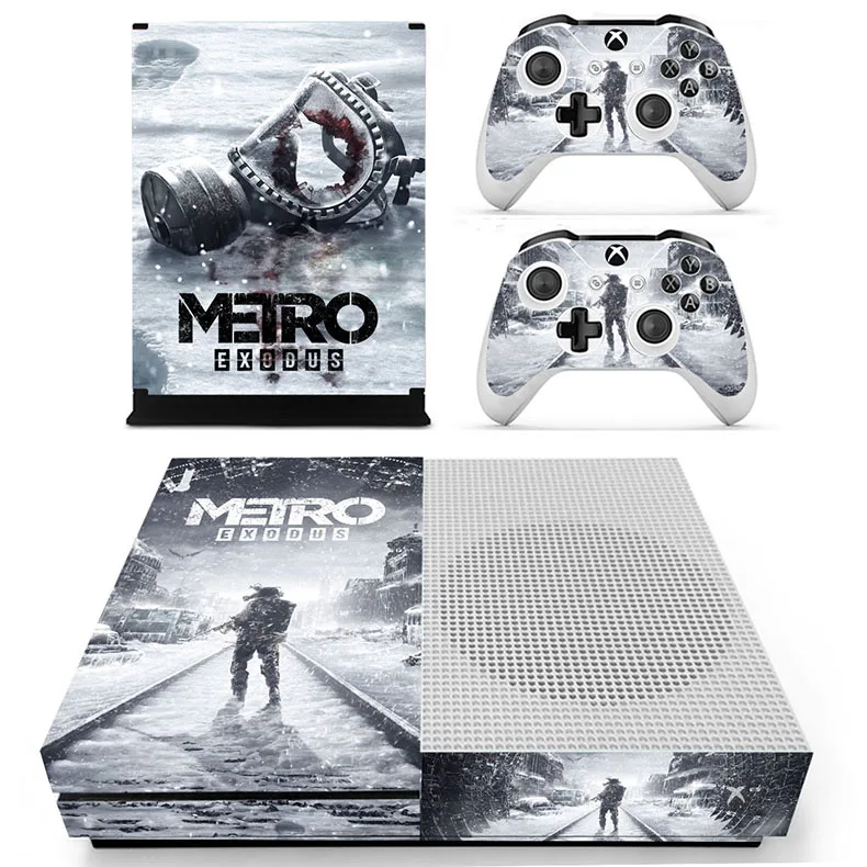 Metro Exodus наклейка для Xbox One S Наклейка s vinilo pegatina для Xbox one тонкая консоль и два контроллера - Цвет: YS-xboxoneS-2099