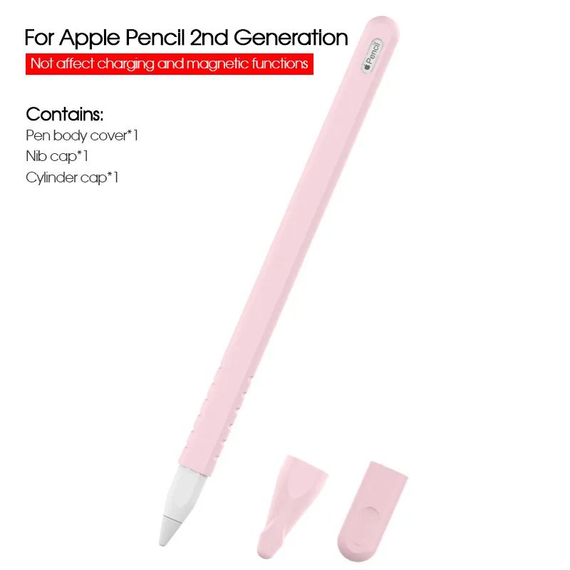 Мягкий силиконовый чехол для Apple Pencil 2-го поколения для iPad Pencil 2, защитный колпачок, держатель пера, стилус, защитная крышка