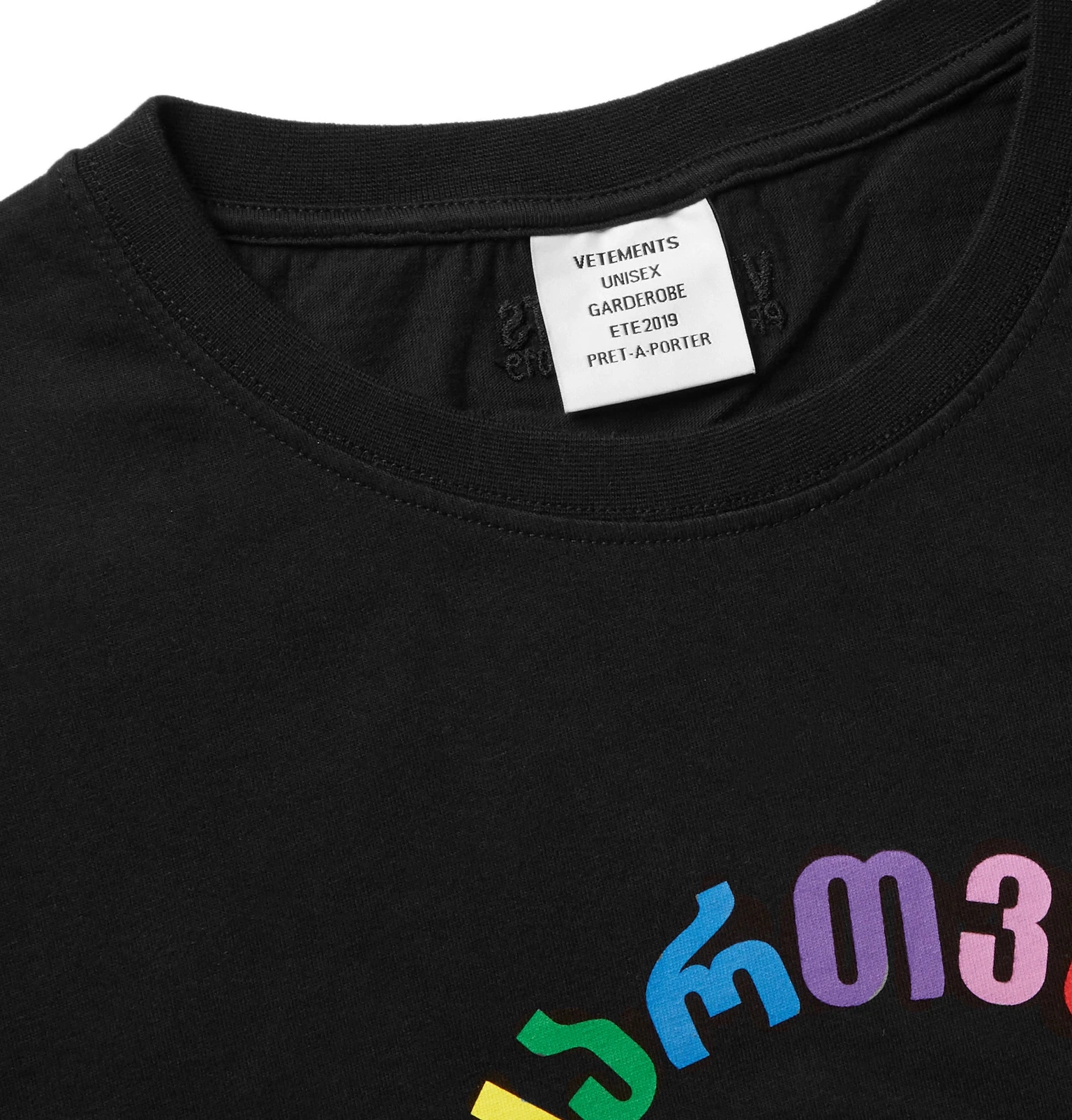 19ss Vetements, футболка, негабаритный логотип, напечатанный 1:1, высокое качество, для мужчин и женщин, для улицы, хип-хоп, Vetements, футболка