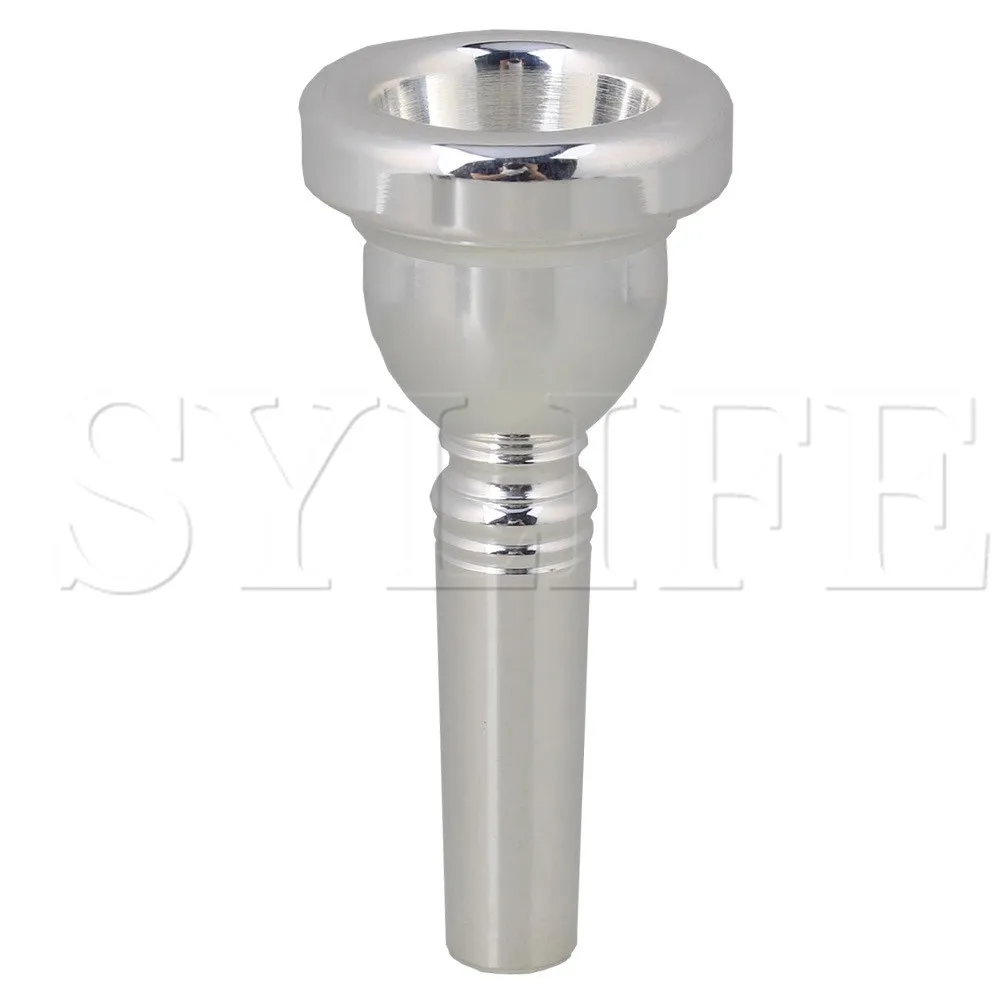 

6 1/2AL Silver Plated Brass Professional Trombone Mouthpiece Musical Ins