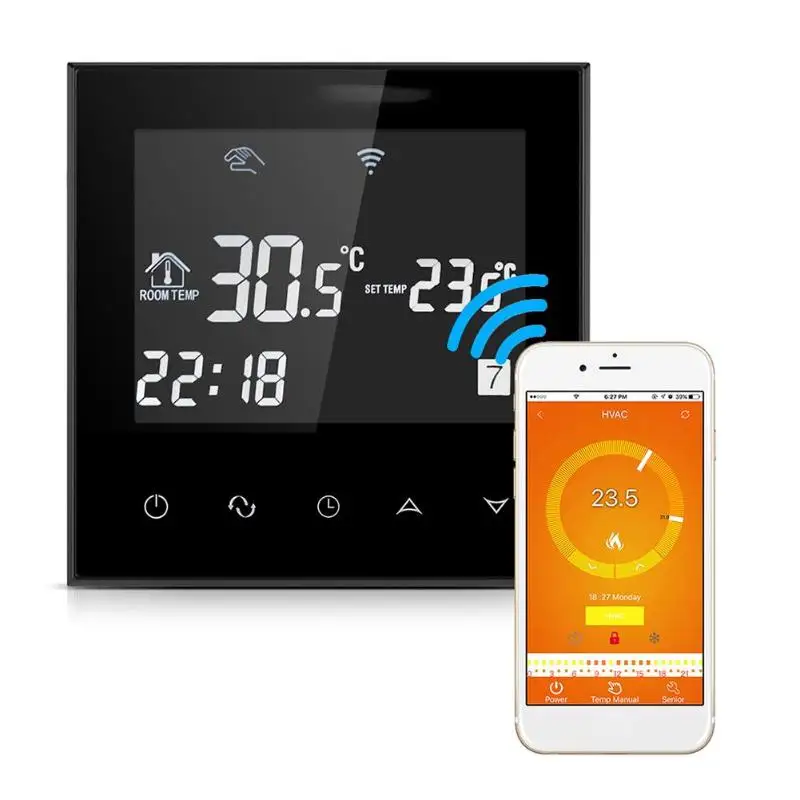 Wireless Wifi Thermostat Room Underfloor Heating Thermostat Digital LCD Touch Screen Temperature Controller Thermoregulator Wireless Wifi Thermostat Room Underfloor Heating Thermostat Digital LCD Touch Screen Temperature Controller Thermoregulator