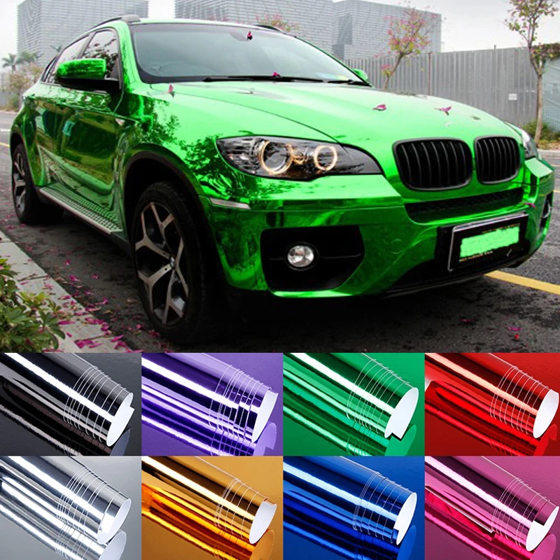 

Chrome Mirror Vinyl Wrap Film Sticker Sheet Decal Adhesive Cover For BMW Ford focus Protective Film