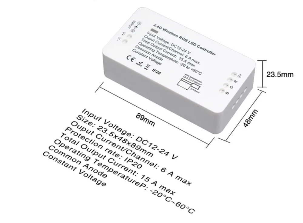 2,4 г RGB+ CCT, зелёный, синий, RGB, WWCW, диммер контроллер, DC12V/DC24V, Цвет и Яркость регулируемый, светодиодный полоски, прожекторы, линейные огни