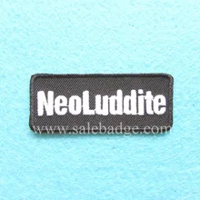 Пользовательские текстовые логотипы Вышивка патч значок