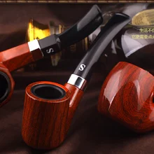 Классические Деревянные зерна смолы трубы дымоход фильтр длинные курительные трубки для курения табака сигары подарки наргиле дымоизмельчитель дым мундштук