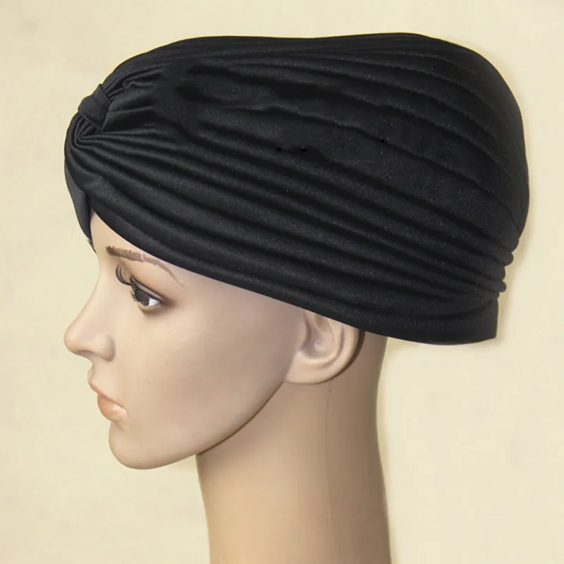 Droppshiping Модные женские хиджаб тюрбаны кепки мусульманская твердая шляпа мусульманские индийские шапки новый dg88