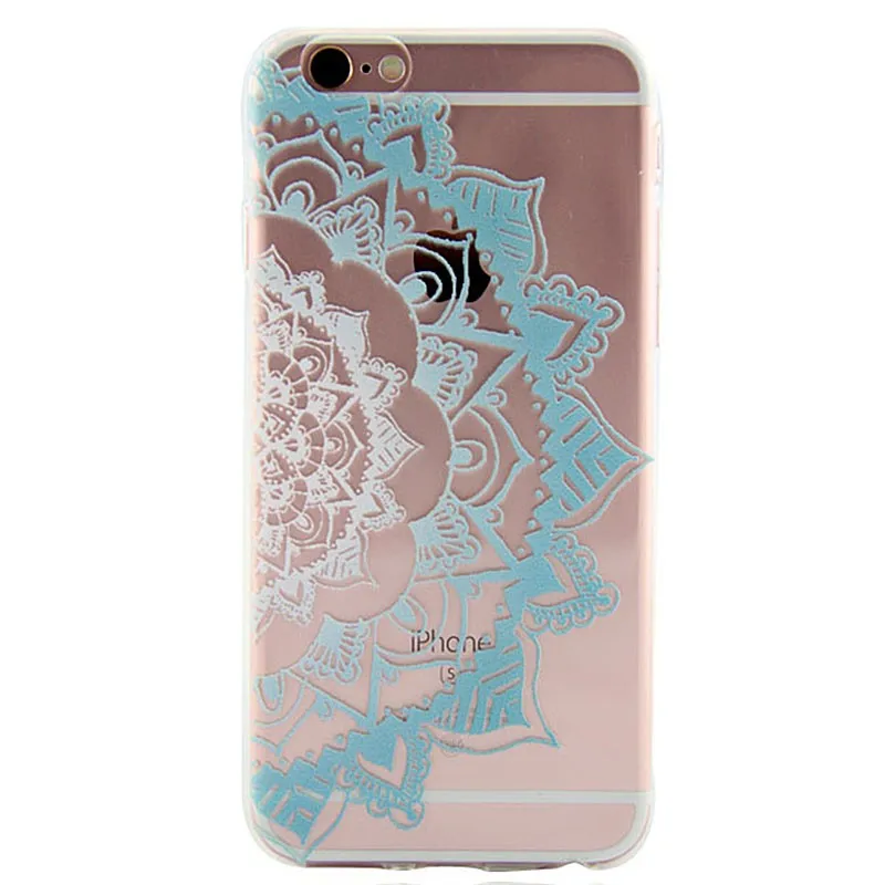 TOMKAS Case For iPhone 6 6S Plus Cover Floral Paisley Flower Mandala Datura Capinha Coque For iPhone 5 5S SE Case Silicone
