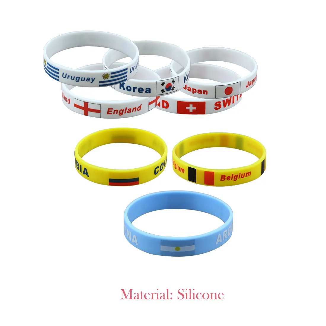 1pcs Football Fans Bracelet Soccer fan Accessories Football Silicone Bracelet Cheerleading