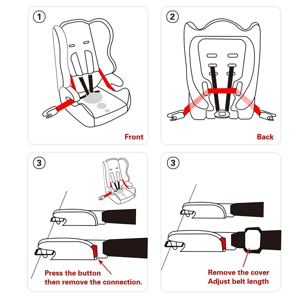 Фиксированный для ISOFIX прочный ремень безопасности сиденье мягкий автомобильный соединитель Универсальный Детский Соединитель с защелкой