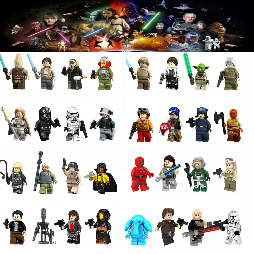

baby Toys planet space hero storm building block toy pilot Space robot driver yoda captain Star Wars compatible JM-29