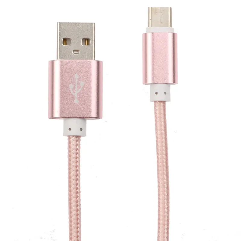 

New Nylon Knitting Aluminum USB 3.1 Type-C 2A Data&Sync Charger Charging Short Cable for Xiaomi 5 5s Plus Note 2 Redmi Pro As