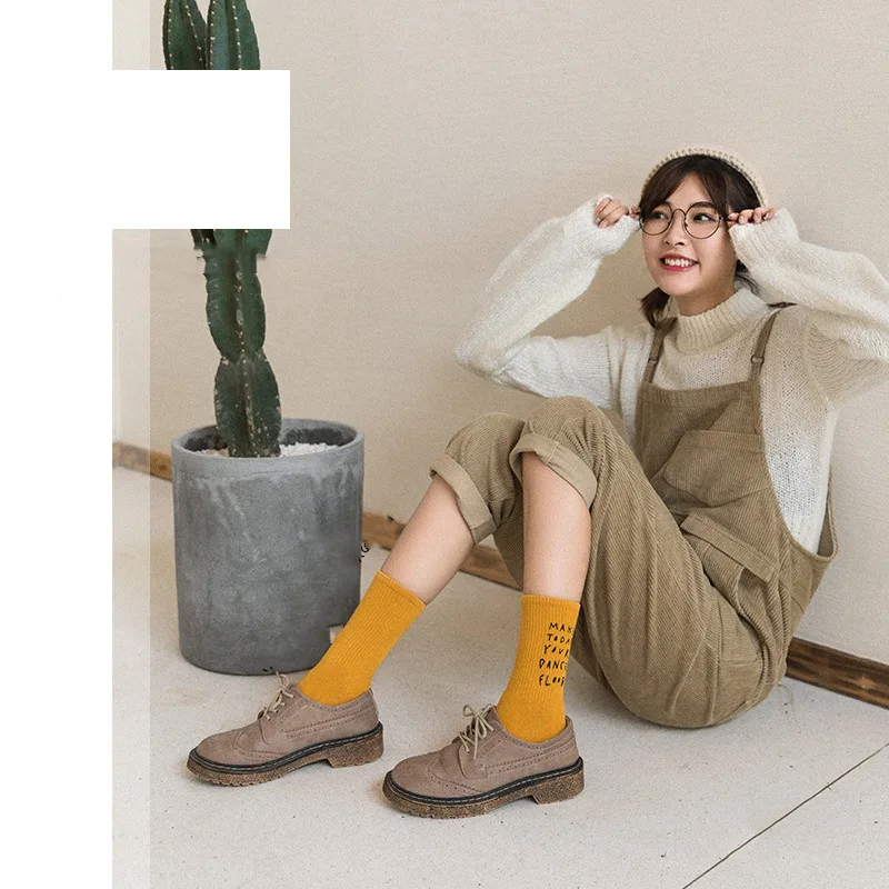 [COSPLACOOL] Письмо смешные носки Харадзюку женщины сделать сегодня Творческие японские носки улица скейтборд Skarpetki Meias Calcetines