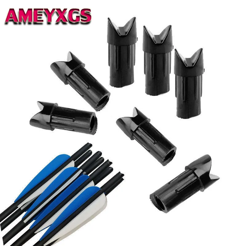 

50/100Pcs Archery Crossbow Arrow Nocks Half Moon Tails OD8.8mm ID7.6mm Arrow Shaft DIY Tools For Hunting Practice Accessories