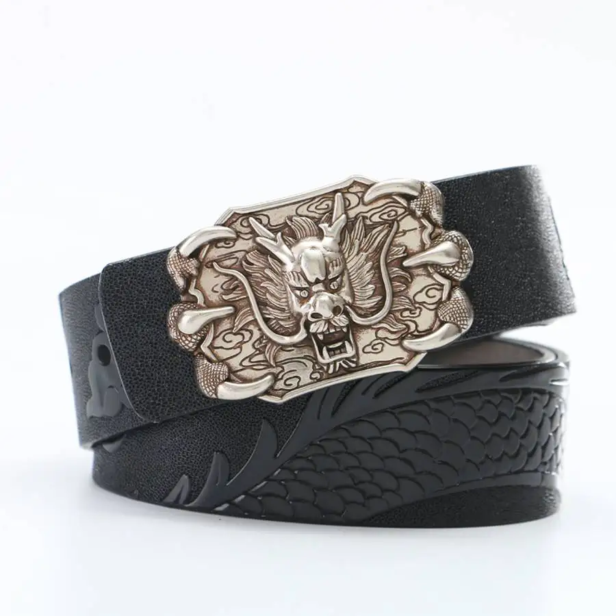 

Men Genuine Leather Belt Fashion Leather Belt for Men New Waistband Male 3.8cm black\darkcoffee\light coffee ed brown