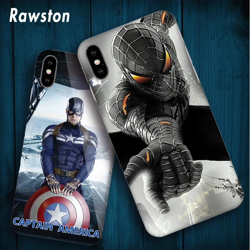 Чехол Marvel, Мстители, Супермен, чехол для iPhone X, 5S, 6, 6 S, 7, 8 Plus, паук Бэтмэн, Капитан Америка, чехол для телефона для iPhone 10