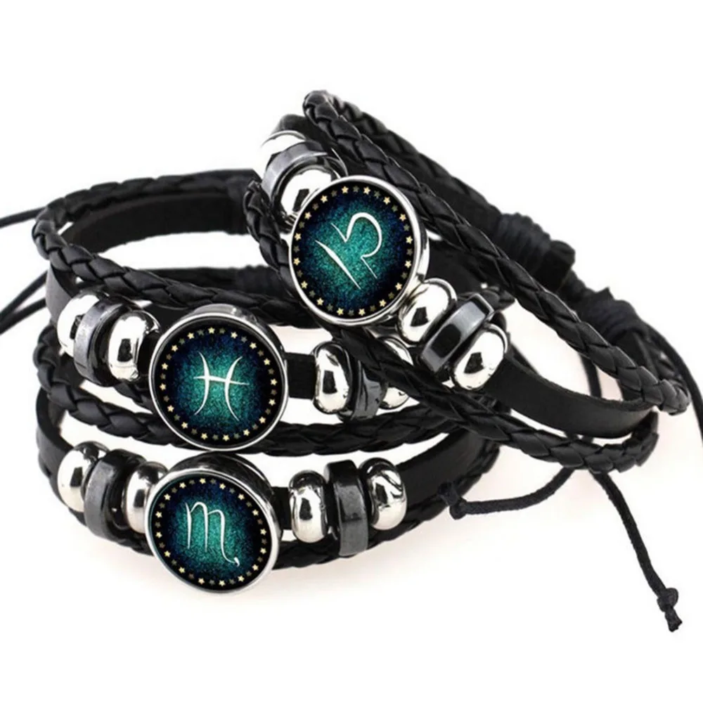 12 Constellation Zodiac Signs Bracelet Mens Bracelets Accessories