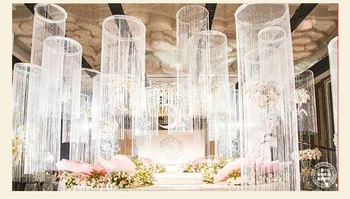 

wedding pillar / wedding pedestal / tassel curtain padestal