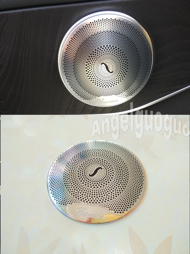 stainless steel Car Audio Speaker Car Door Loudspeaker Trim Cover For Mercedes Benz 2015-2018 C Class W205/GLC 2016-2018 E-Class