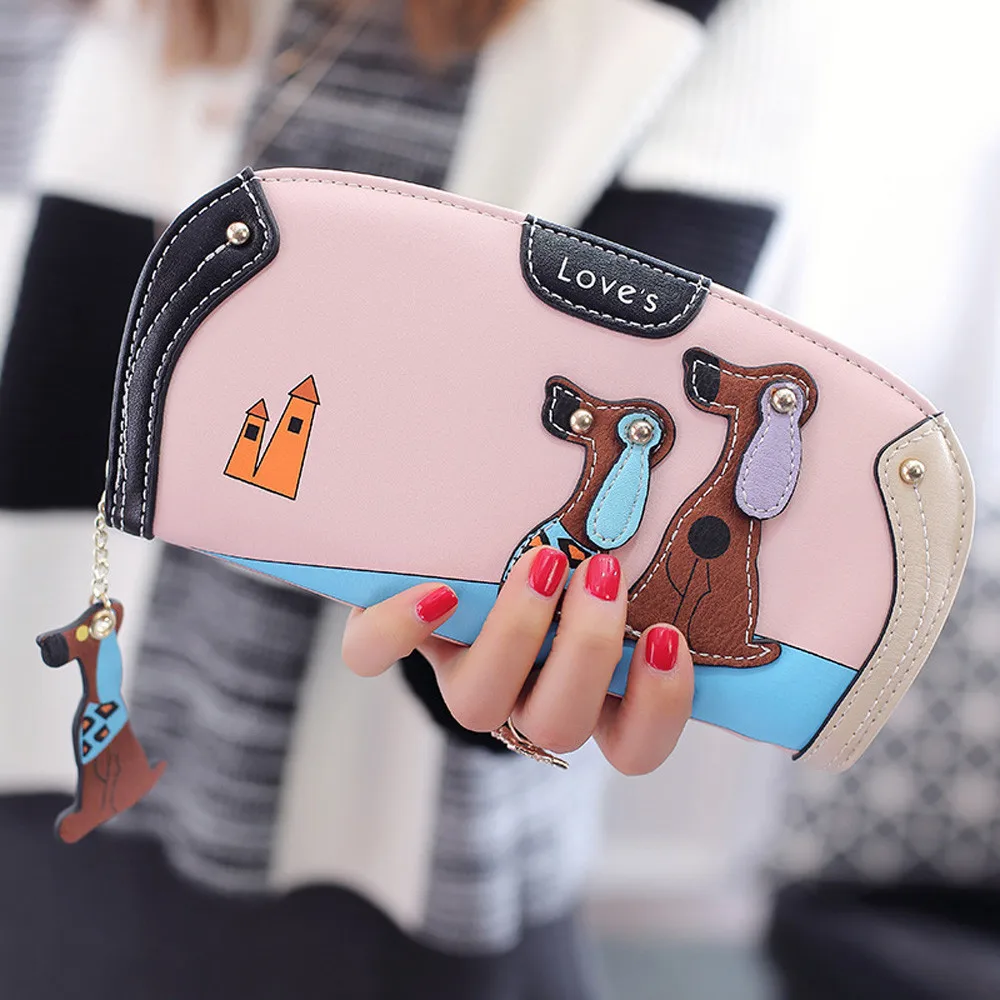 

Woman wallets Cartoon dog designer famous brand purses bag ladies purse women wallet clutch portfel damski billeteras para mujer