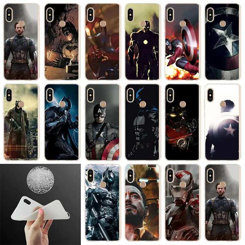 

Fashion Cover Phone Case For Xiaomi Redmi Note 7 6 5 4x redmi 7 6pro 6a s2 5a 4a 4x 5plus 7A Iron man batman Captain America