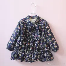 Christmas New Arrival Baby Girls Floral Bow Fleece Tees Tied Bow Cute Lantern Design Cute Warm Girls Tops