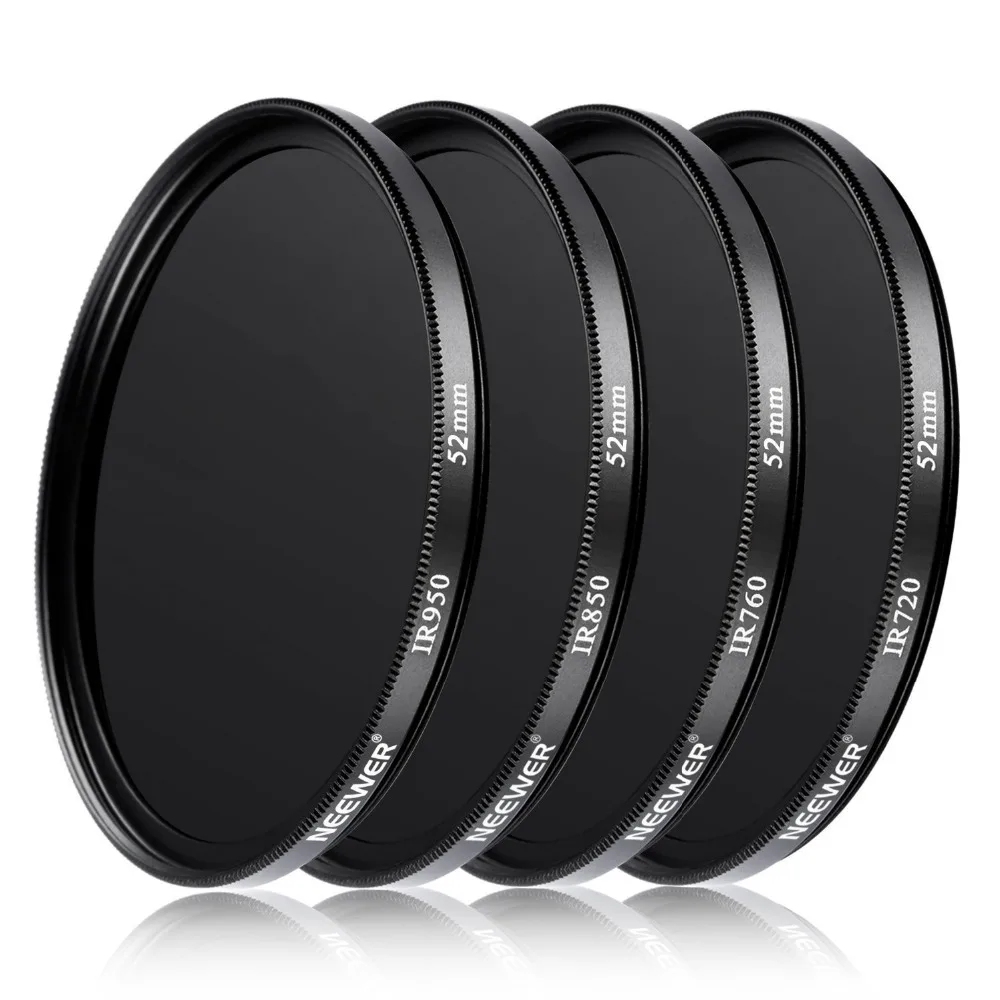 Набор инфракрасных фильтров Neewer для X Ray 4 шт.: IR720/IR760/IR850/IR950 с фильтром чехол NIKON