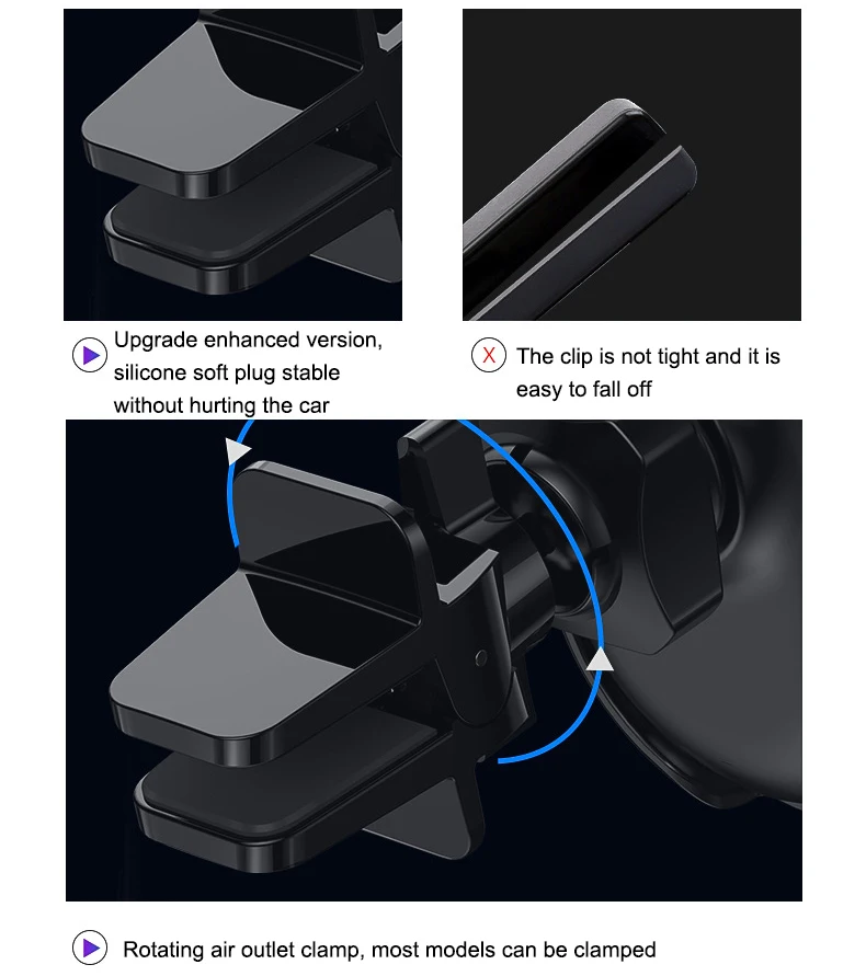 10 Вт Qi автомобильное беспроводное зарядное устройство для Xiao mi X 2S mi 9 iPhone X samsung S9 быстрая Беспроводная зарядка Автомобильный Автоматический зажимной держатель телефона