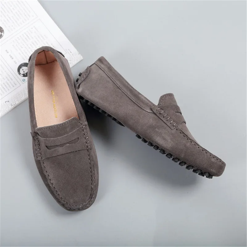 Homens Couro chocolate Genuínos Black light Calçados Baixos navy Sobre Casuais Blue lake orange Qualidade Condução Mocassins Alta Gray De Sapatos Flats chestnut Green 100 sandy hot Deslizar gray Pink rfAYrw