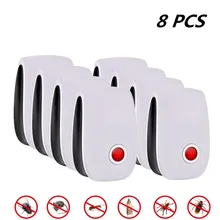 8pcs Pest Insect Control Ultrasonic Repeller Anti Mosquito Repellent Mouse Control Rejector Cockroach Rat Bug Rejection electronic ultrasonic pest repeller mosquito rejector mouse rat mouse repellent anti mosquito killer rode