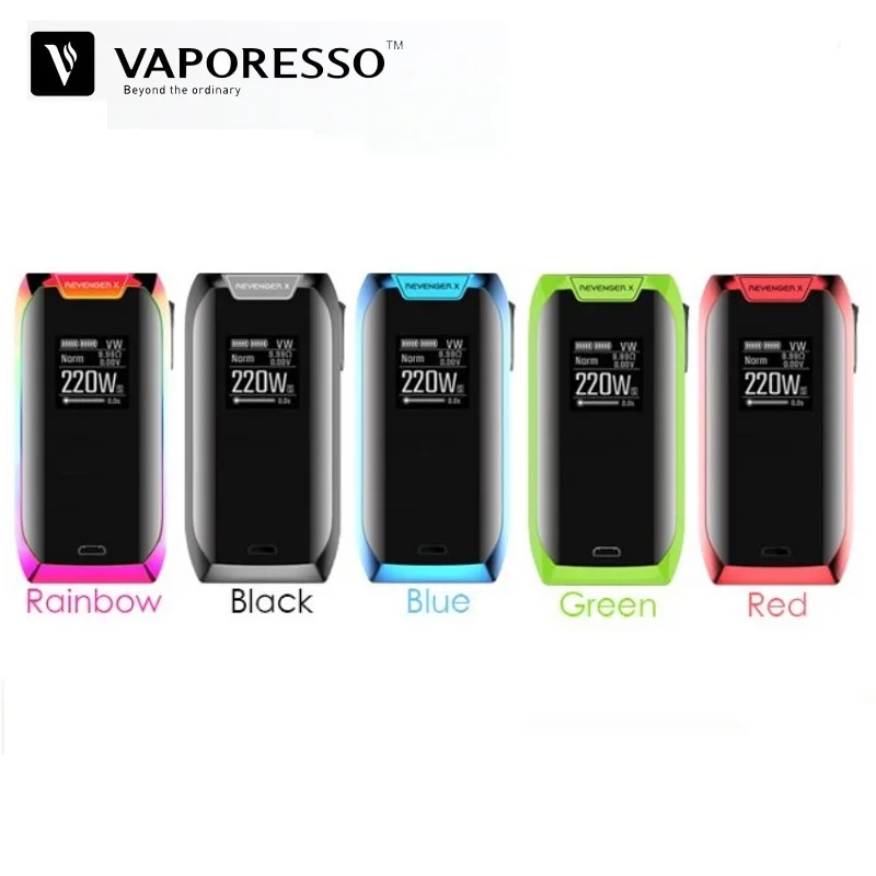 Оригинальный Vaporesso Revenger Вт 220 TC коробка мод испаритель подходит для NRG Танк 18650 батарея VS Vgod Voopoo Drag E-Cigarette моды для электронных сигарет